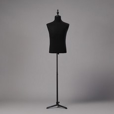 服裝模特道具男半身包佈人臺假人模特櫥窗展示陳列架人體模特架 服飾模特兒 假人模特兒 擺攤人檯模特兒 人形模特兒, 黑棉無手黑三腳