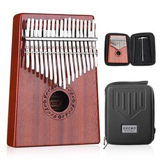 GECKO 칼 림바 17 keys Kalimba 엄지 피아노와 EVA 고성능 보호 케이스 망치 학습 가이드., 1개