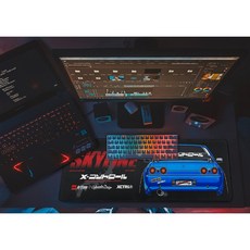 XCTRL JDM極楽SKYLINE滑鼠桌墊, 1個