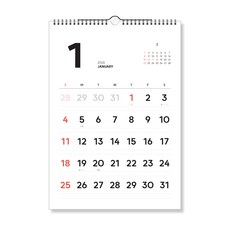 2026 달력 비기닝 26년 벽걸이 대형 인테리어 캘린더 큰 음력 절기 옛날달력, 1개, 3단/블랙