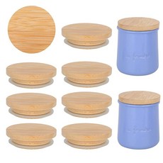 라 페르미에르 요거트 병 뚜껑 병용 6PC 대나무 호환 실리콘 씰링 링이 있는 유리 보관 및 밀폐, Model 5