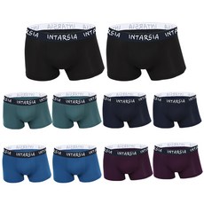 intarsia 男款緊身四角內褲組 10件
