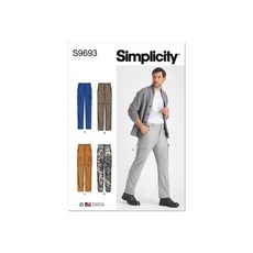 Simplicity SS9693BB 남성용 카고 바지 BB (44-46-48-50-52)