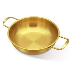 양수 스텐 라면 냄비, 금색, 22cm, 2개
