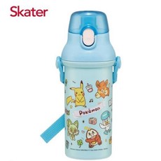 Skater 銀離子直飲水壺 480ml 日本製 台灣代理商公司貨, 1個, 寶可夢帕底亞藍, 寶可夢帕底亞藍