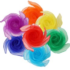 룬테 저글링 칼라 색 스카프 세트, 1개, 7색