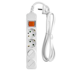 대현 모노케어 멀티탭 4구 접지 스위치 16A 2800w 전기연장선 전선형, 3m, 1개