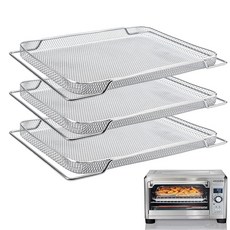 Breville 스마트 오븐 에어 프라이어 프로용 바스켓 스테인리스 스틸 메시 3개 바스켓41.5cm x 29.9cm 3.8cm16.5인치 11.8인치 1.2인치 230229, Breville 스마트 오븐 에어 프라이어 프로용 바스