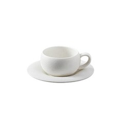 復古咖啡杯 陶瓷拉花拿鐵杯, 砂白100ml球形杯 碟, 1個