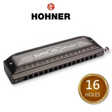HOHNER 德國製 New Super 64X 半音階口琴 16孔 鍍黑不銹鋼蓋板, 1個