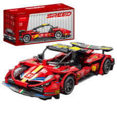 그레시아 고급형 스포츠 자동차 블록 4종 박스구성, 레드, 1개