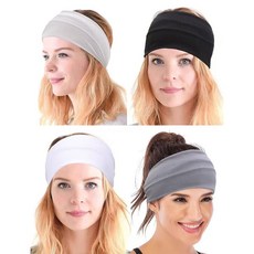 超寬邊髮帶 遮白髮頭巾 瑜伽街舞廣場舞束髮帶 跑步吸汗戶外運動髮飾, 兩個裝組合, 1個