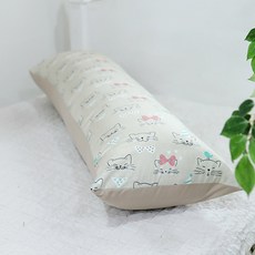 리빙하우스/무료배송/(솜포함)/순면 100/롱 쿠션/바디필로우/긴베개/안고자는베개, 고양이