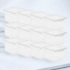 20pcs 파충류 홀더 케이지 애완 동물 먹이 상자 투명 플라스틱 테라리움 곤충 사육 용기 내구성 PP 소재