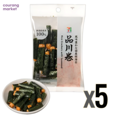 일본 세븐일레븐 시나가와마키 김 쌀스낵, 5개, 28g