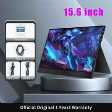 카메라모니터 휴대용 TUHUI 15.6 인치 터치 휴대용 게이밍 1080P FHD IPS USB-C HDMI 컴퓨터 디스플레이 스위치 엑스박스 원 PS4/5 전화 PC 노트북용, 2) 15.6 inch no touch