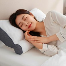 빨아쓰는 경추베개 찜찔방베개 다리올리는 슬림 낮은 사각 58x40cm