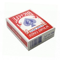 바이시클 플레잉카드 라이더백 레드 포커 카드게임 매직 트릭 마술용품 홈파티 보드게임, 1개