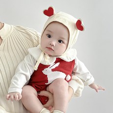 몽실이 하트귀달이 베이비 보넷 유아용 외출 아동 모자