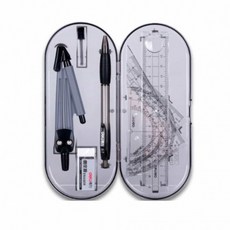 콤파스 샤프 자 필통 세트 초등학생필통 각도기자세트, 1개, 제도용품세트