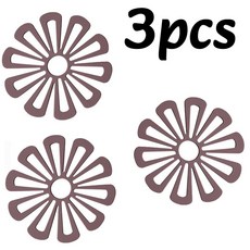 3개 주방 냄비 받침대 모양 냄비와 팬용 단열 핫패드 접시용, 꽃, 16 8x16 8cm, d 3pc