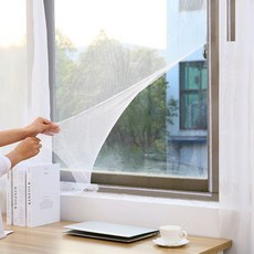 黑色 白色隱形防蚊紗窗 防蚊紗窗 DIY防蚊窗紗 紗網 簡易按裝 防蟲網(mina百貨), 黑色(130*150cm)