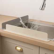 보니마니 간편 흡착 8.1cm 실리콘 패드 싱크대 물막이, 1개, (New)베이지