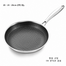 Riwonas 통3중 스텐 벌집코팅 후라이팬 인덕션 IH 겸용, 1개, 20cm