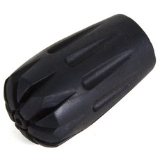 子彈型登山杖止滑墊, 黑色橡膠 子彈型 登山杖止滑墊, 1個