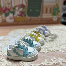 BJD娃娃6分運動鞋 時尚多色校園風翅膀老爹鞋 YOSD百搭板鞋 娃娃配件 DIY換裝, 1個, 黃色,6分尺寸（4.2*2.1cm）, 黃色