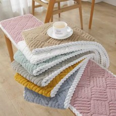 벤치의자 매트 쿠션 깔개 패드 벤치 방석 긴의자 사각, 1개, 95. 35x150cm격자무늬-블루그레이