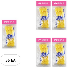 유니아트 도장찍기 스펀지 11번, 혼합 색상, 55개