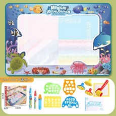 神奇水畫布 海洋主題 80x60公分畫布, 加大號-水畫布全套組【海洋世界】, 1套
