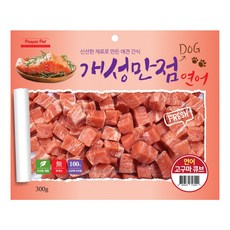개성만점 연어고구마 큐브 300g 사사미, 1개