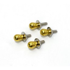 圓夢工廠 鋁合金 車牌螺絲 造型螺絲 金屬鍍鉻 每組4入 機車 汽車 貨車 可裝 多款色系 台灣製造 現貨可出 自用送禮, 金色1組4顆, 1個