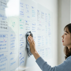 접착식 붙이는 화이트보드 시트지 필름 5m, 시트형