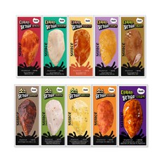 햇살닭 소스 통살 닭가슴살 맛보기 10종, 10개, 100g