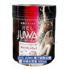 日本白元earth JUWA爆汗碳酸浴鹽500g 柑橘薑香/辛辣木質香【官方授權 現貨】泡澡 浴鹽, 1個, 白元爆汗辛辣
