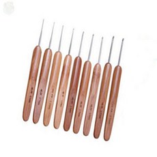 뜬구름디자인 대나무 코바늘 세트 10P 긴코바늘