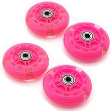 兒童扭扭車配件 寶寶搖擺車 妞妞車前後輪 閃光靜音軲轆輪胎 腳架含輪子 通用型兒童車配件 全套三角架靜音滑行, 1個, 粉色 8cm靜音閃光輪*4個