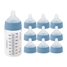 누크 메딕프로 퍼펙트매치 이른둥이 패키지 [이른둥이 젖꼭지(일회용) 10개 + 젖병 140ml 오픈형 2개], 1세트, B세트 (M사이즈젖꼭지 + 젖병 140ml)