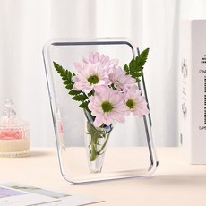 깨지지않는 아크릴 투명 화병 인테리어 플라스틱 꽃병, 액자화분-클리어, 액자화분-클리어