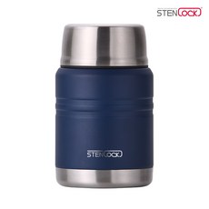올인원 푸드자 스텐304 보온 도시락 이유식 죽통 어린이 보온도시락, 1개, 500ml, 네이비