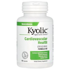 Kyolic Aged Garlic Extract 심혈관계 건강 오리지널 포뮬라 100 캡슐 100정(캠슐 1정당 300mg), 100정, 1개