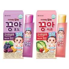 아이배냇 식이섬유가 풍부한 끙아 젤리(2개), 1세트, 200g, 끙아젤리(포도+사과)