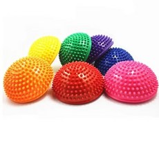 麗佳 榴蓮球感統訓練半圓足部按摩球 兒童平衡訓練, 【榴蓮球】粉色【含打氣筒】, 1個