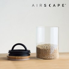 [공식총판] 에어스케이프 이중 밀폐용기 500g 원두 커피 보관통 용기 캐니스터, 1개, 미디엄, 글라스 1개, 미디엄, 글라스