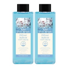 더허브샵 디퓨저 리필오일, 아쿠아체리블라썸, 200ml, 2개