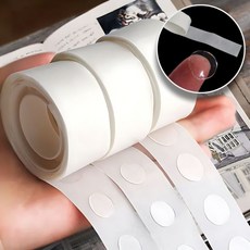 투명 원형 양면테이프 글루닷 풍선 장식 100개 bob+3164oX