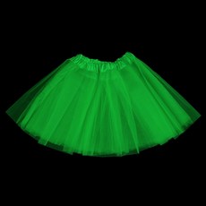 파티짱 미니 망사 치마 훌라 스커트, 그린, 1개